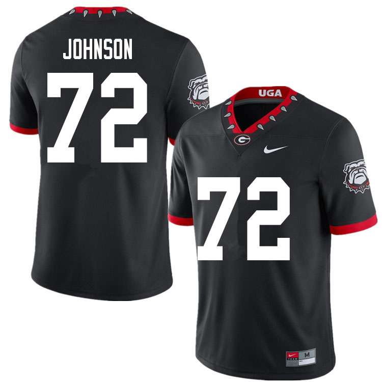 2020 Men #72 Netori Johnson Georgia Bulldogs Mascot 100th Anniversary College Football Jerseys Sale-